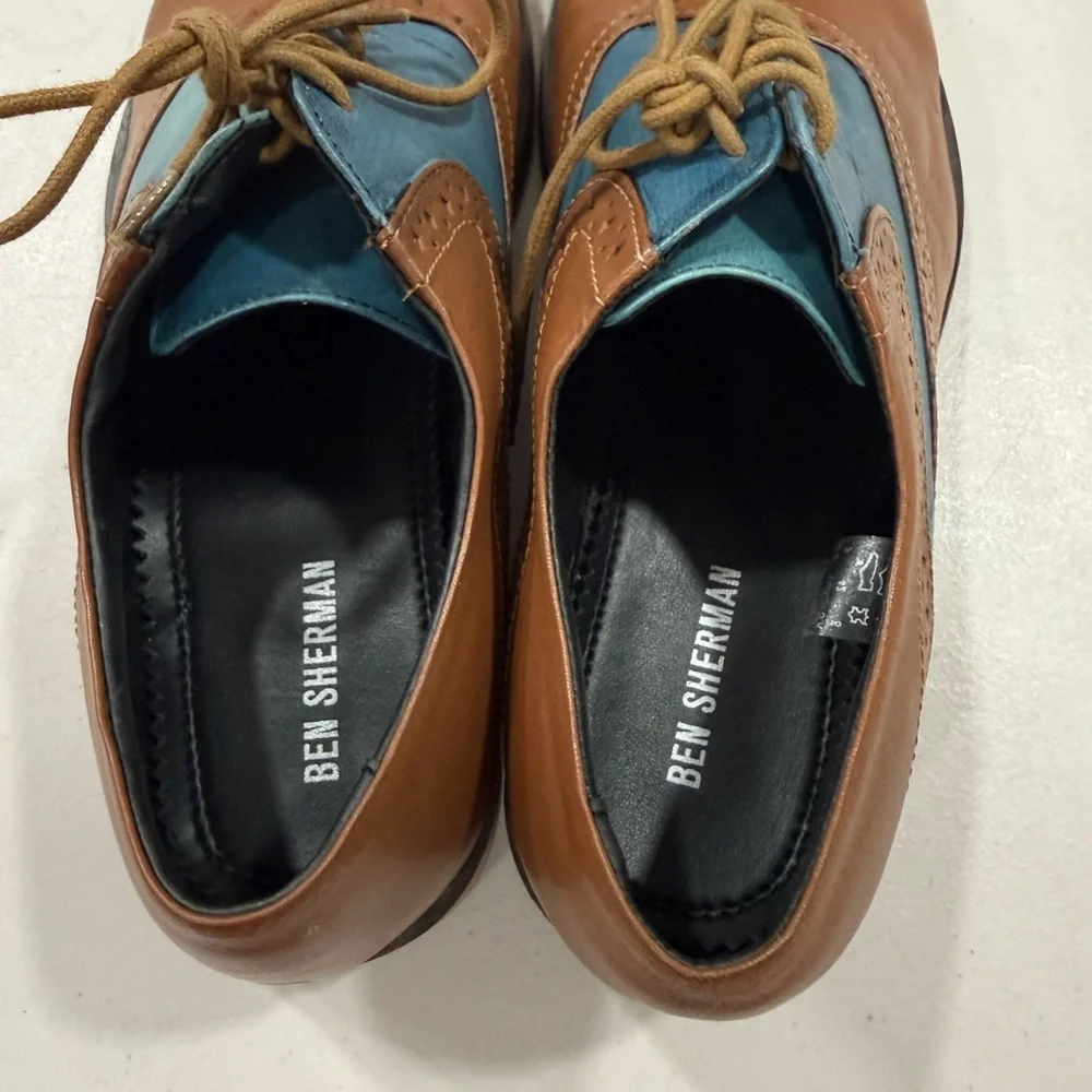 Ben Sherman Brown and Blue Men's Oxfords size 9 Men , Good Condition